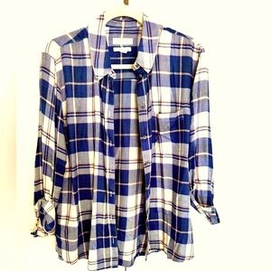 Treasure and bond plaid women’s button down